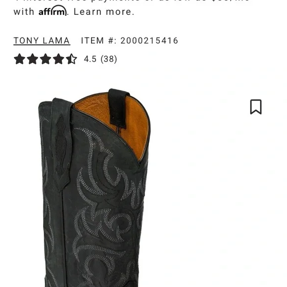 Vintage Tony Lama snakeskin and leather Western Style Boots - Picture 6 of 7